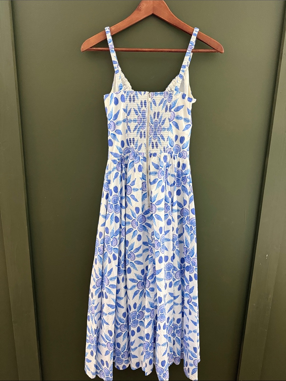Hill House Juliana Blue Shell Mosaic Tie-Front Dress - Picture 4 of 5